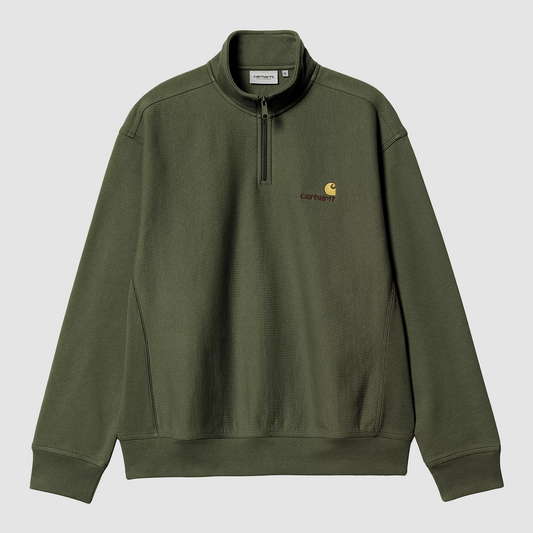 Half Zip American Script Sweat Tarragon