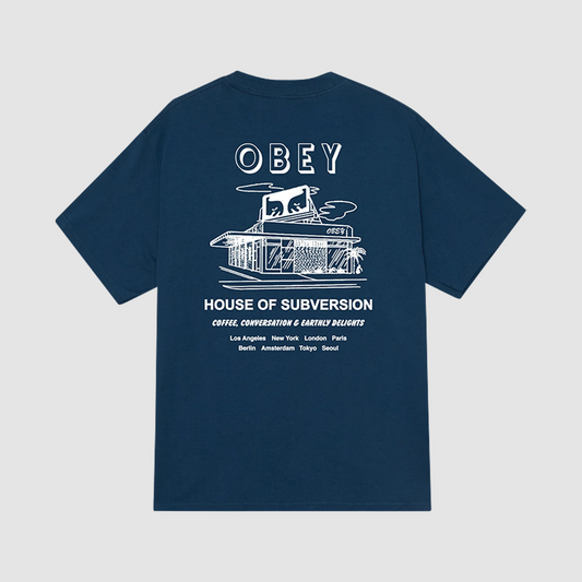 Obey House Of Subversion T-Shirt Harbor Blue