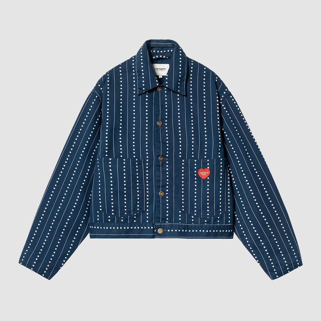 W' Drewe Jacket Heart C Pinstripe Ink / Natural Rinsed