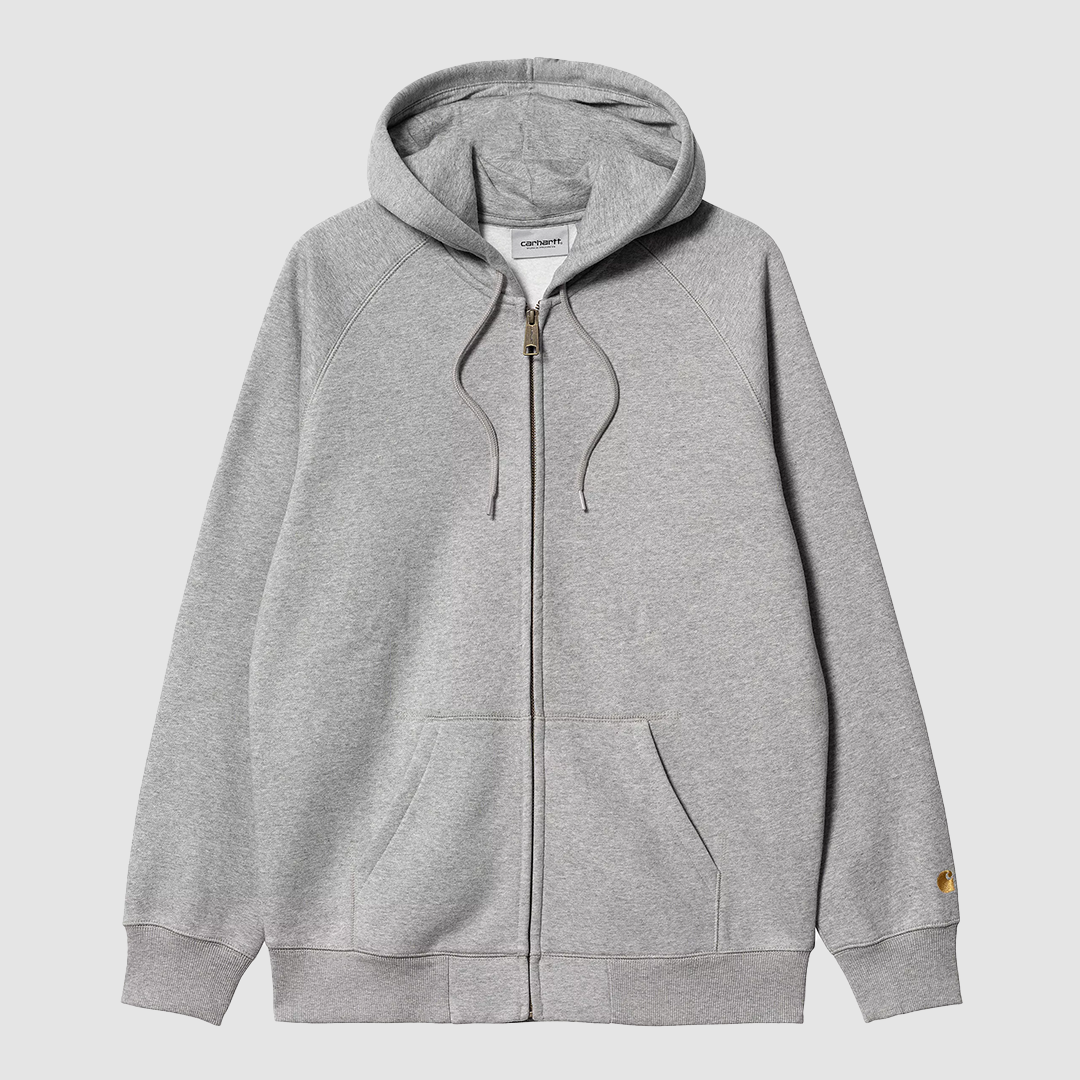 Hooded Chase Jacket Grey Heather/ Gold