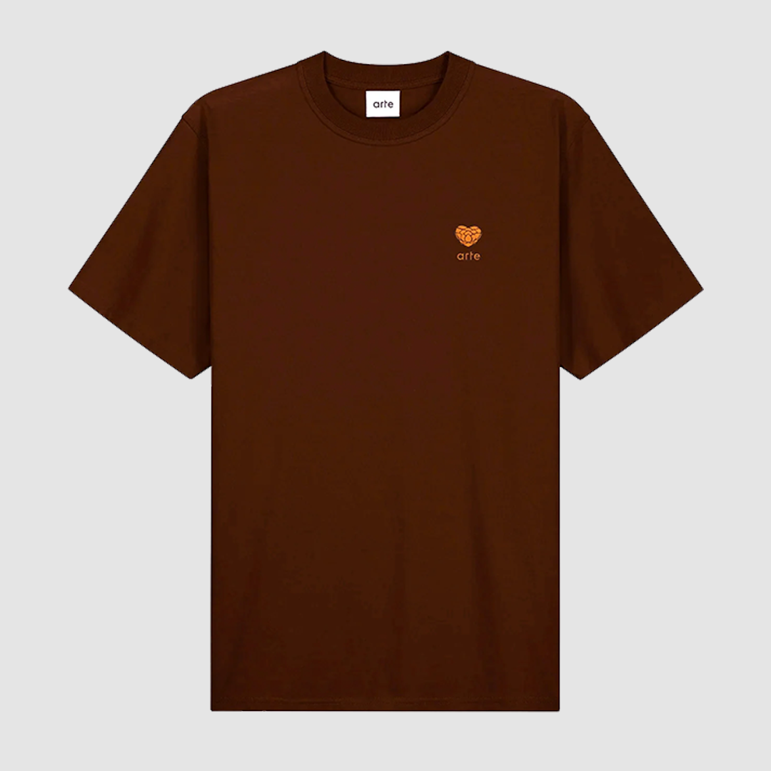 Heart Logo T-Shirt Brown