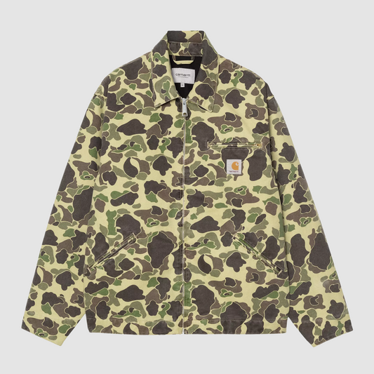 Duck Detroit Jacket Camo Green Stone Washed