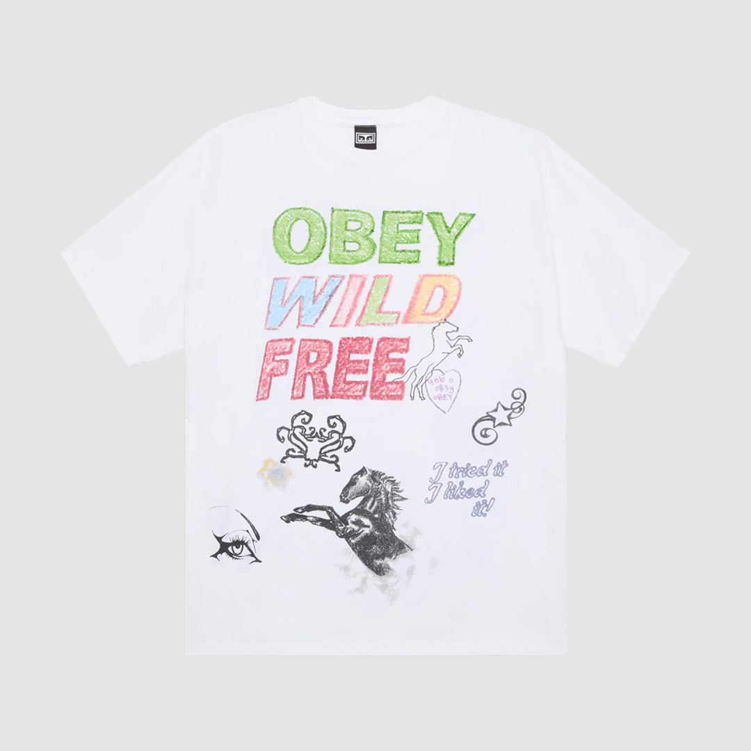 Obey Wild Free T-Shirt White