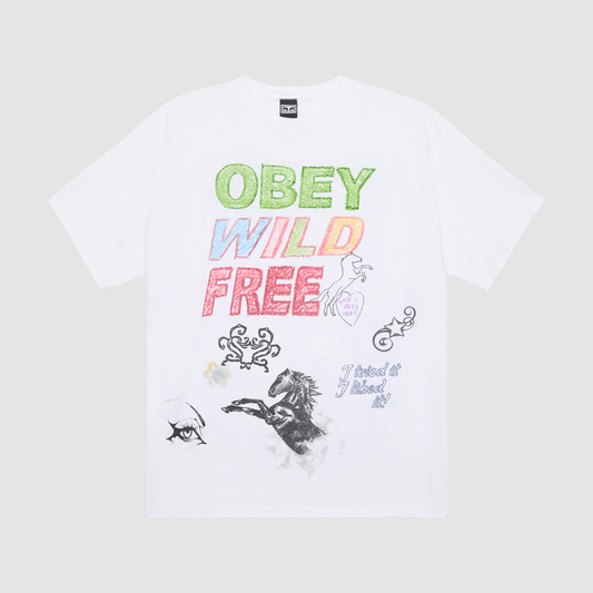 Obey Wild Free T-Shirt White