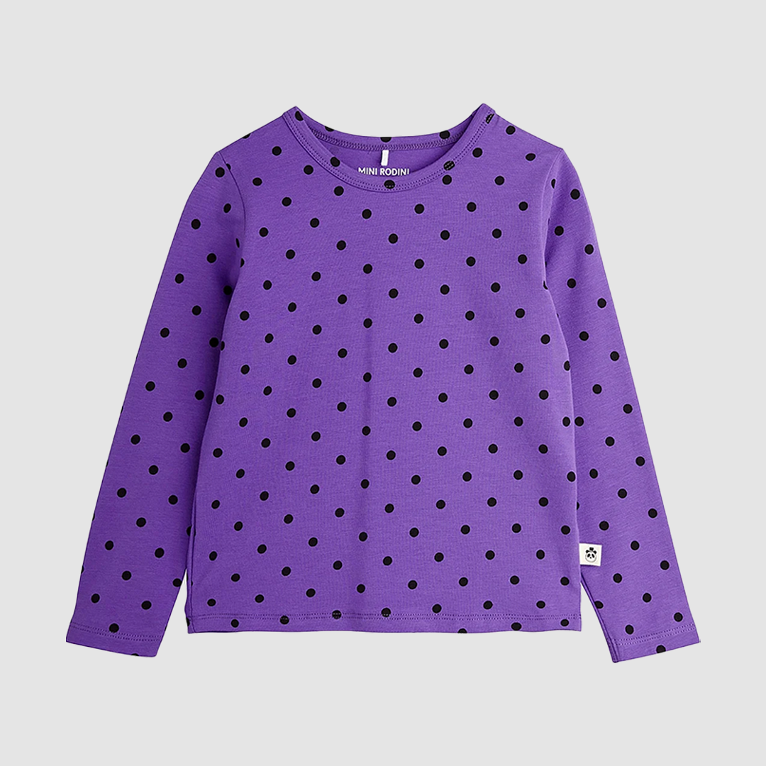 Polka Dots LS T-Shirt Purple