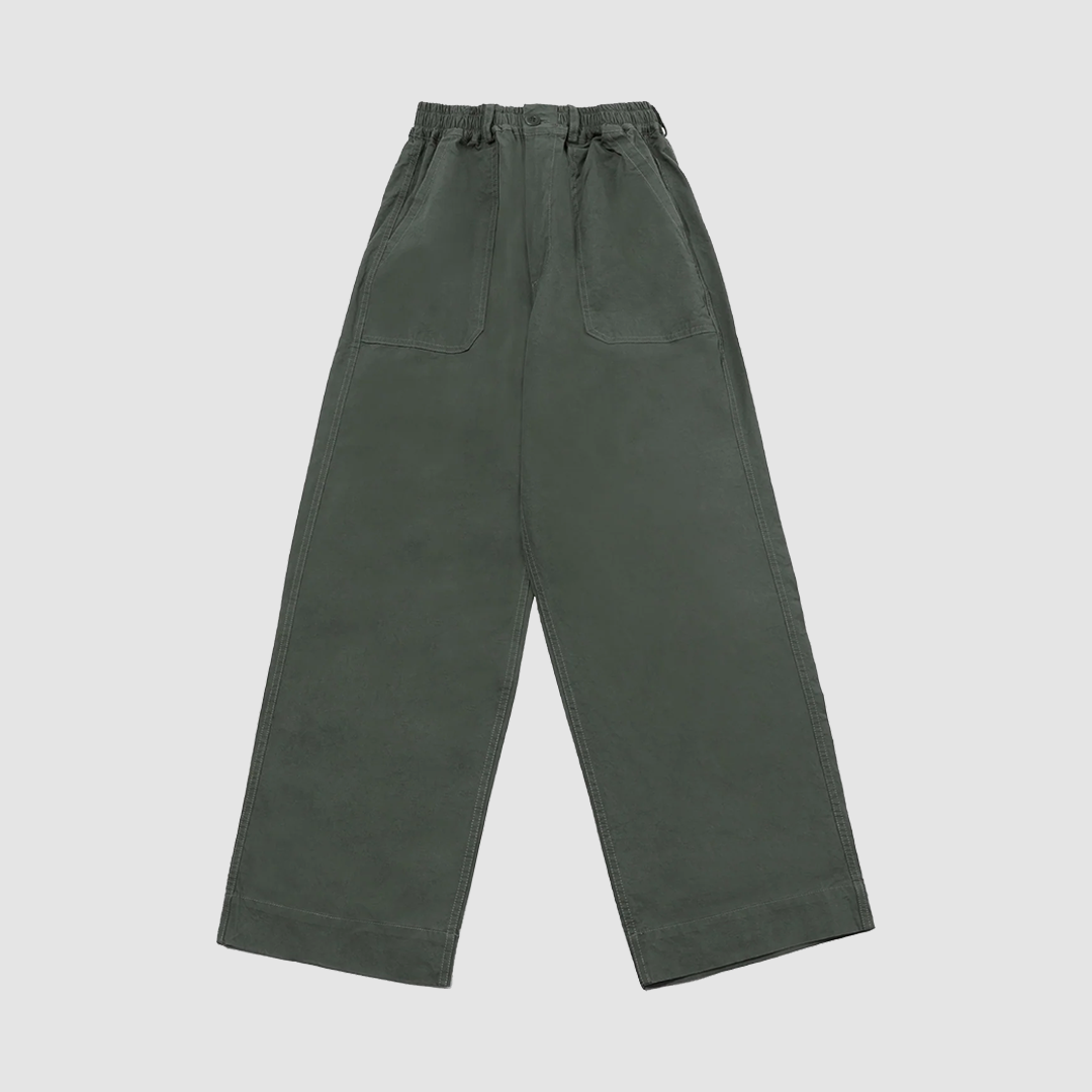 One Tuck Wide Fatigue Pants Khaki