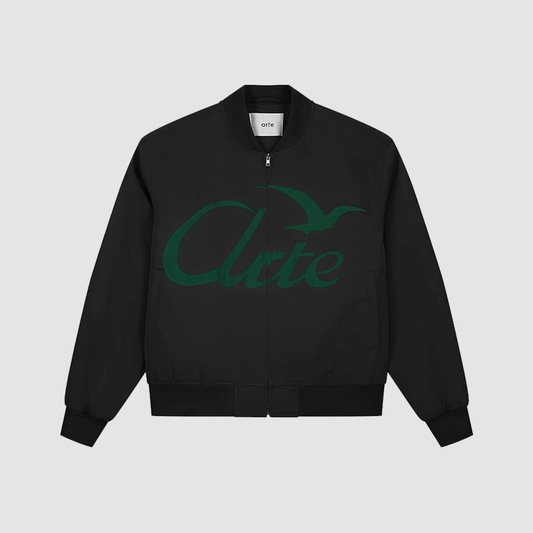 Logo Bird Bomber Jacket Black