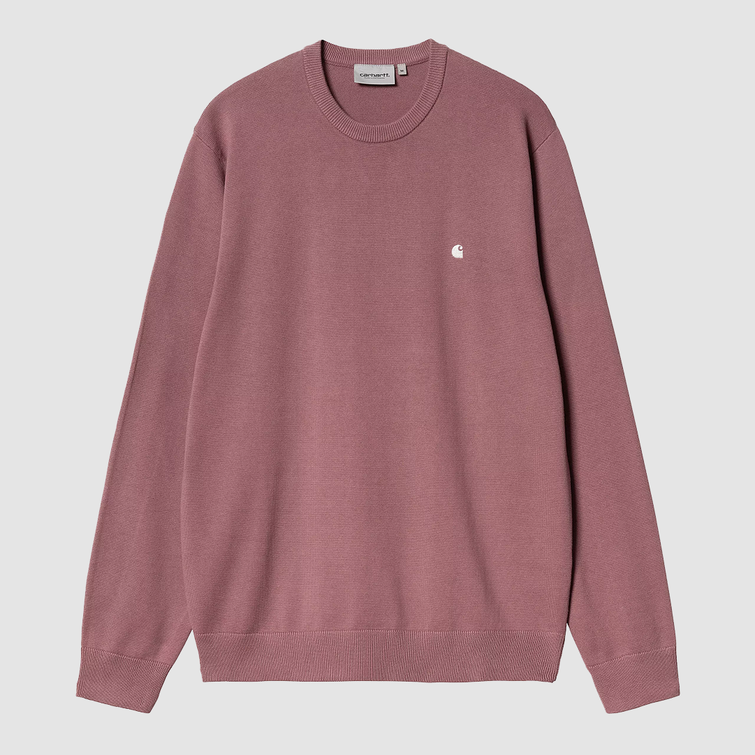 Madison Sweater Cotton Dusky Pink / White