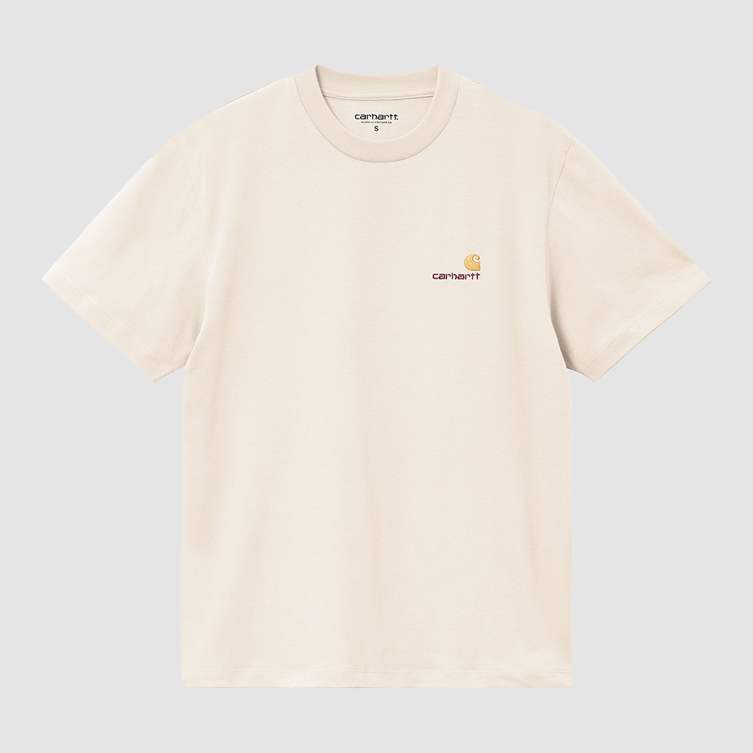 W' S/S American Script T-Shirt Moonbeam