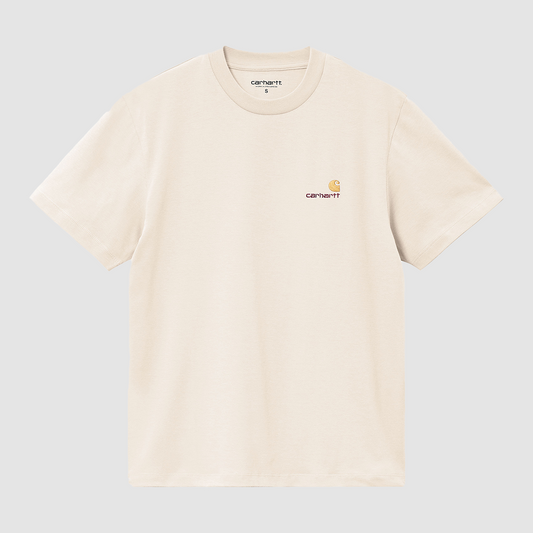 W' S/S American Script T-Shirt Moonbeam