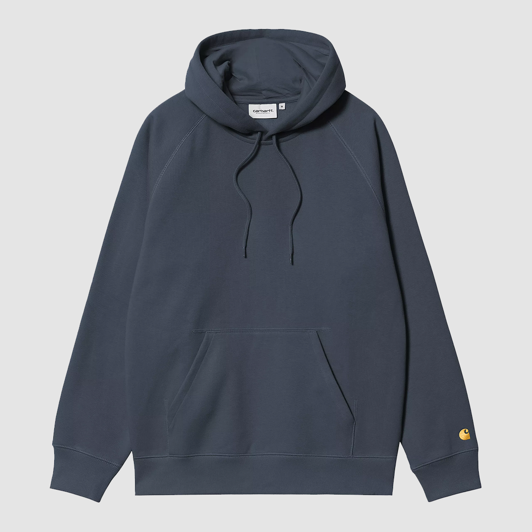 Hooded Chase Sweat Dusky Blue / Gold