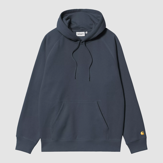 Hooded Chase Sweat Dusky Blue / Gold
