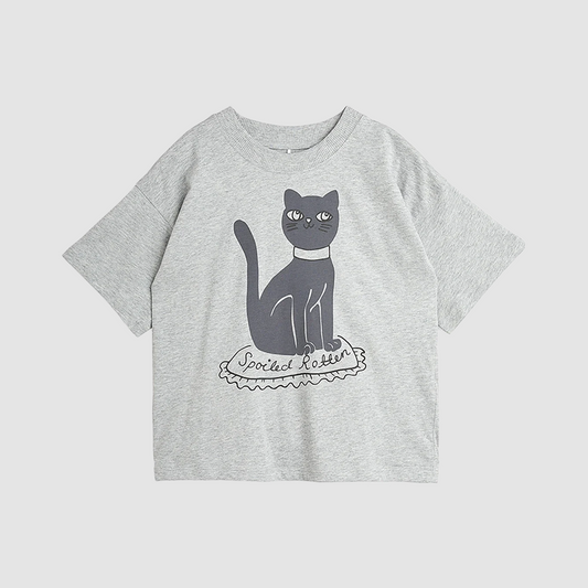 Cat SP SS T-Shirt Grey Melange