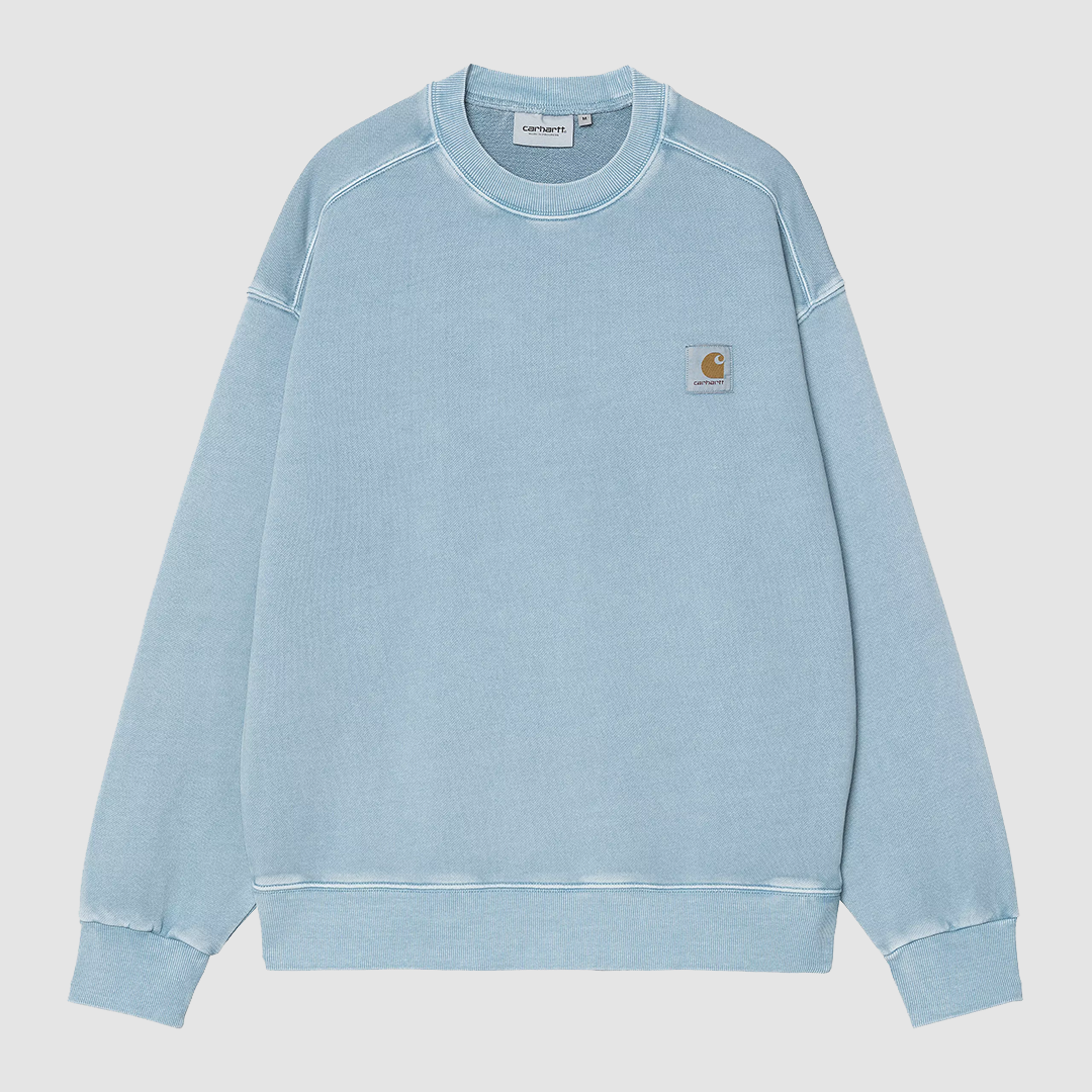 Nelson Sweat Clay Blue Garment Dyed