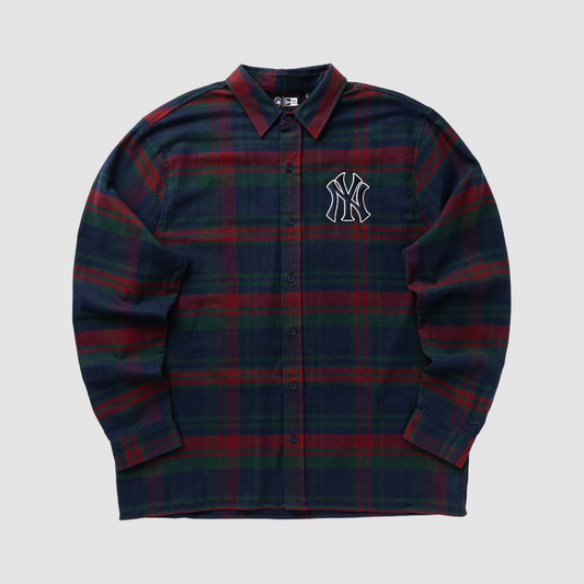 Chemise New York Yankees MLB Check Navy