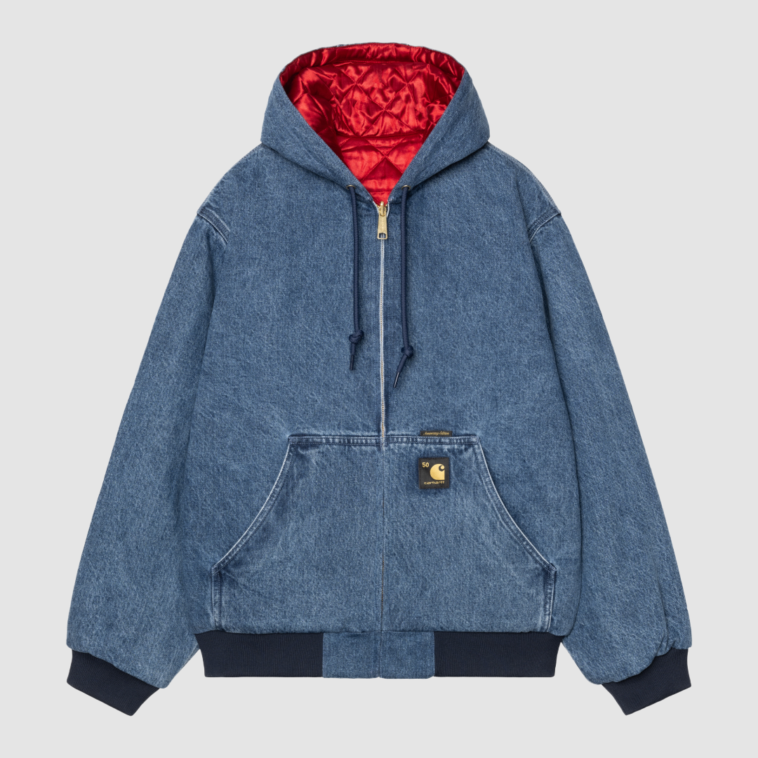 50 Years Anniversary OG Active Jacket Denim Blue/ USA Red Stone Bleached