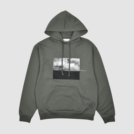 Loose Fit Hoodie Star Print Grey