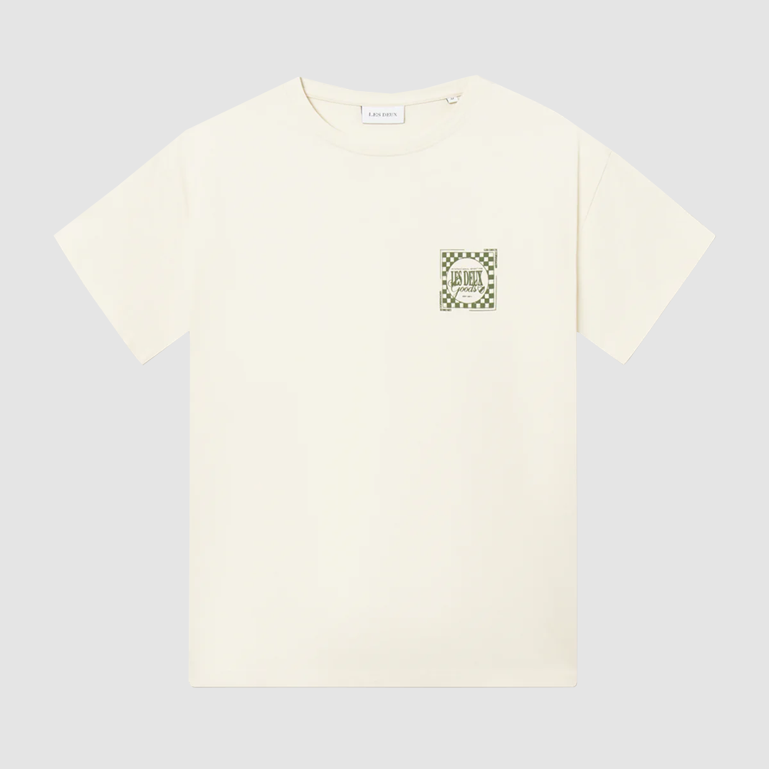 Goods T-Shirt Ivory / Chive Green