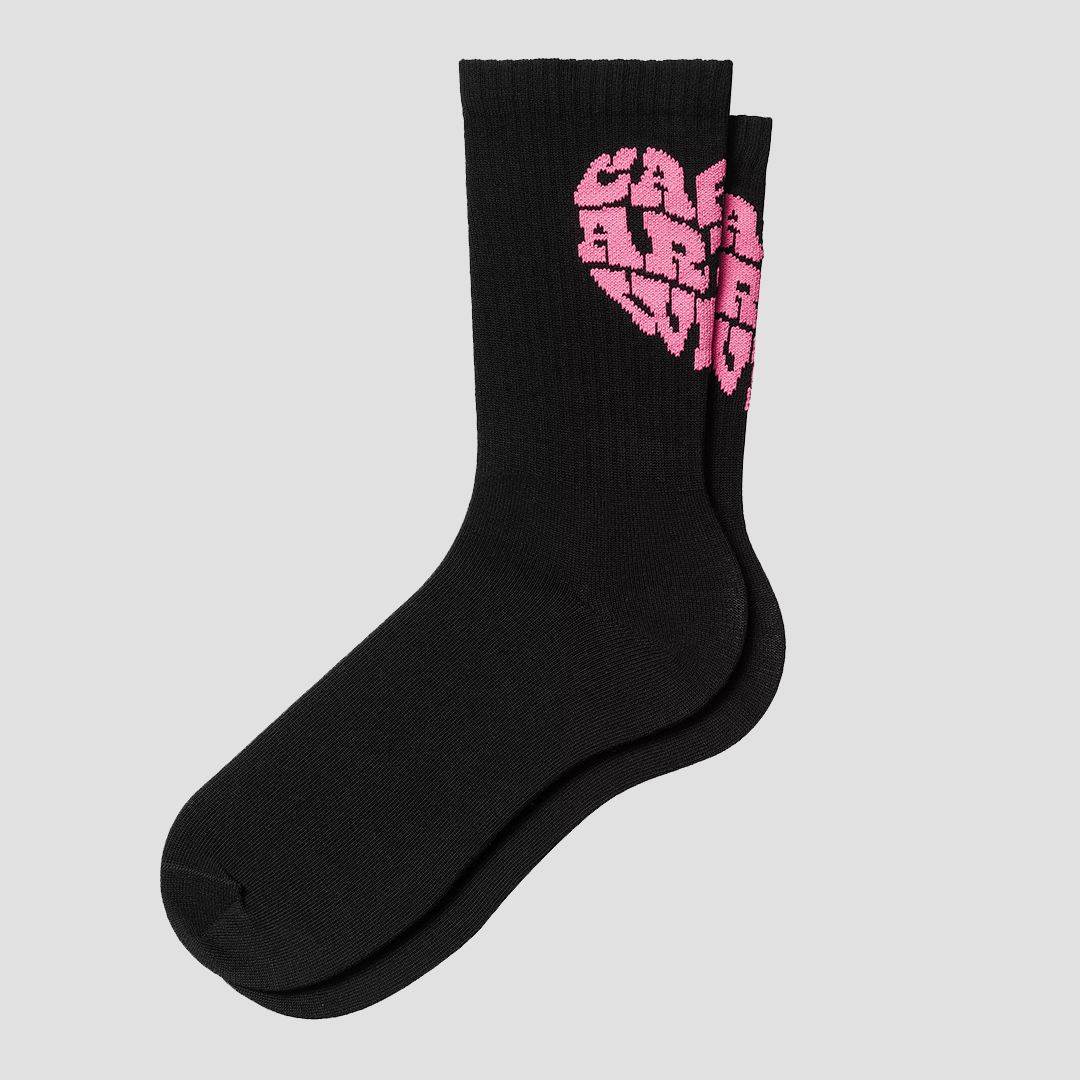 Heartbreaker Socks Black / Lumo Pink