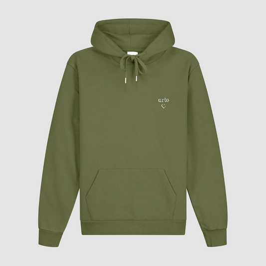 Arte Heart Hoodie Green