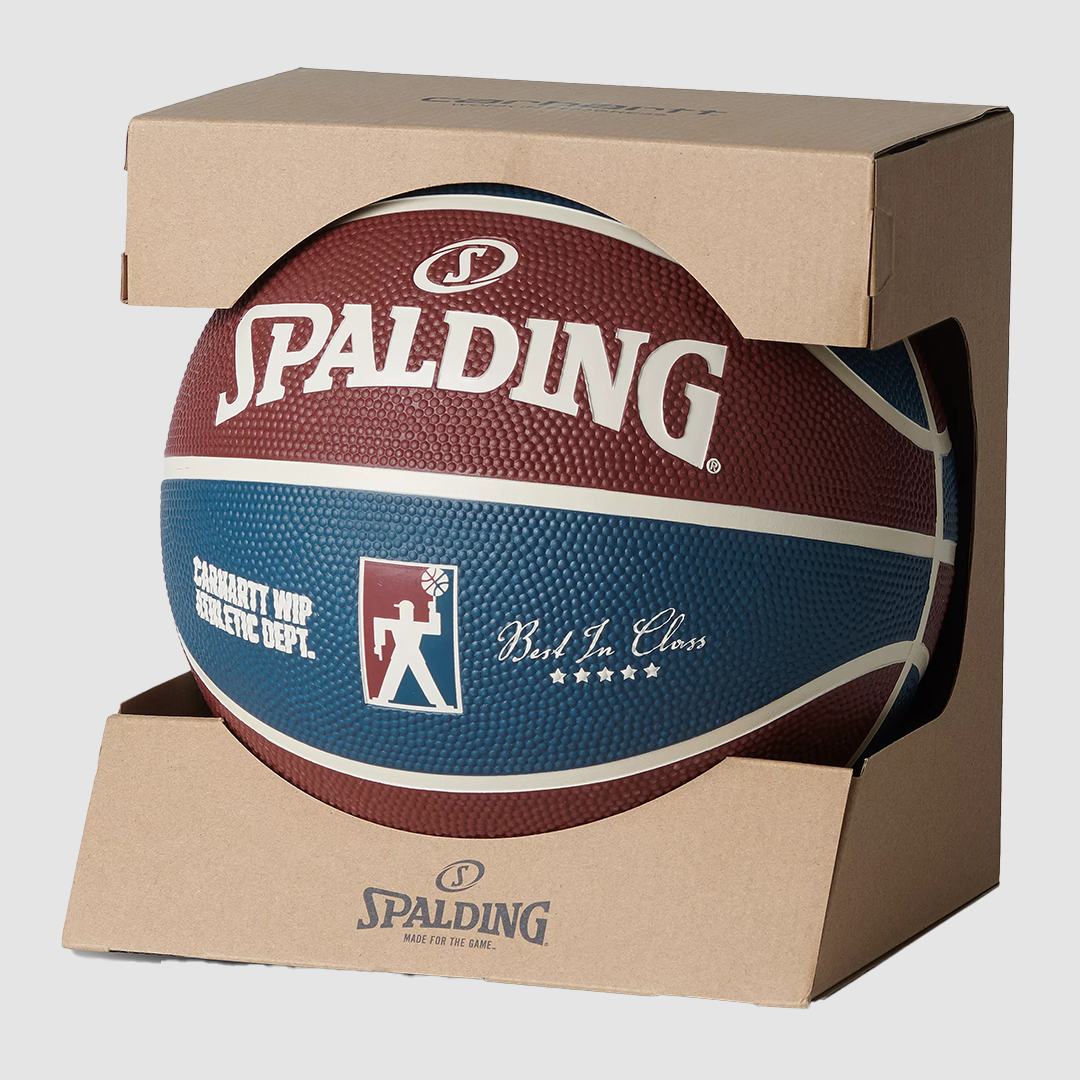Spalding For Carhartt WIP Basketball Rubber Mulberry, Dusky Blue / Naturel