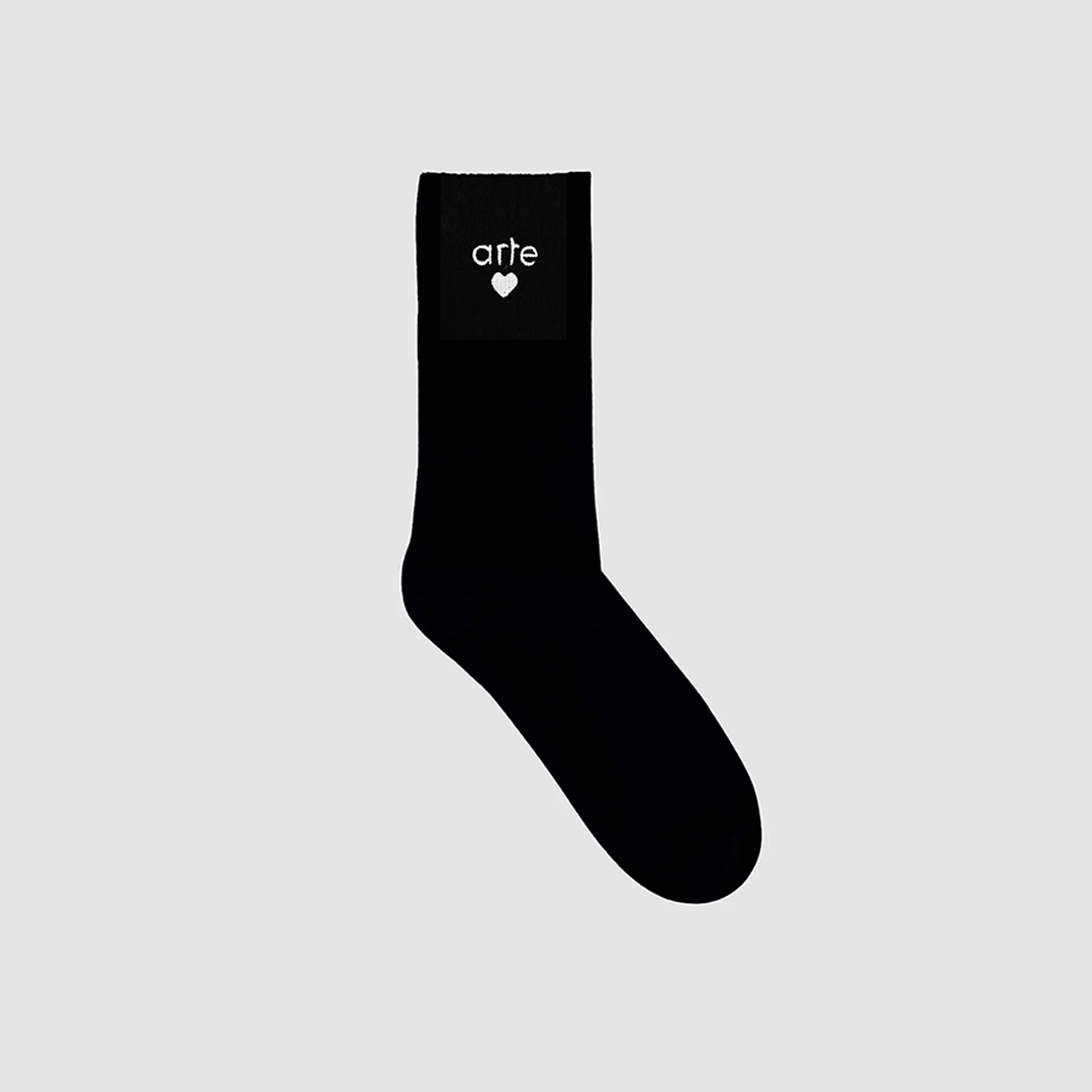 Bacis Arte Heart Socks Black