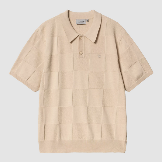 S/S Checker Polo Fleur De Sel