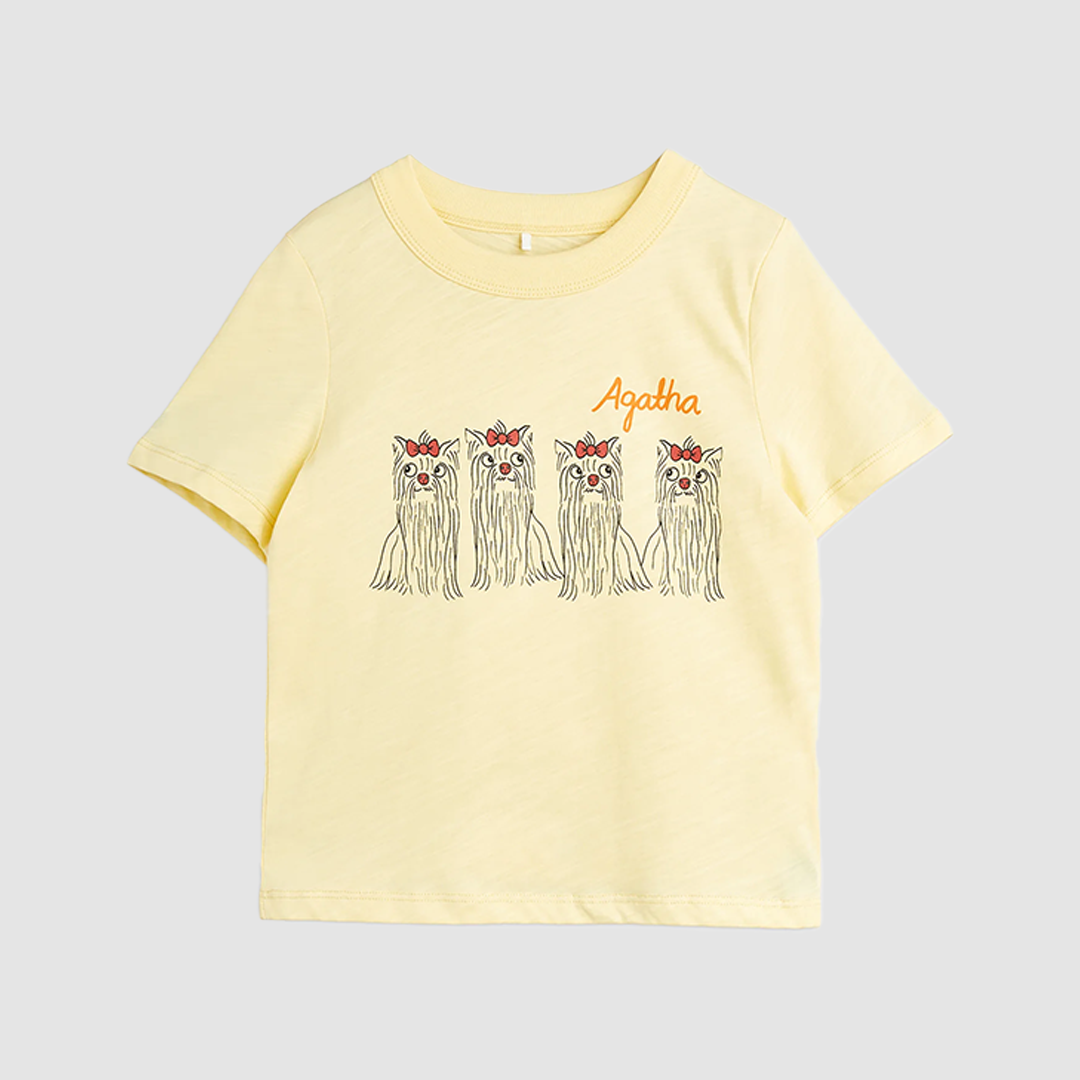 Agatha Dogs SP SS T-Shirt Yellow