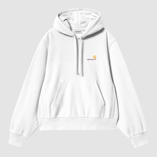 W' HD American Script Sweat White