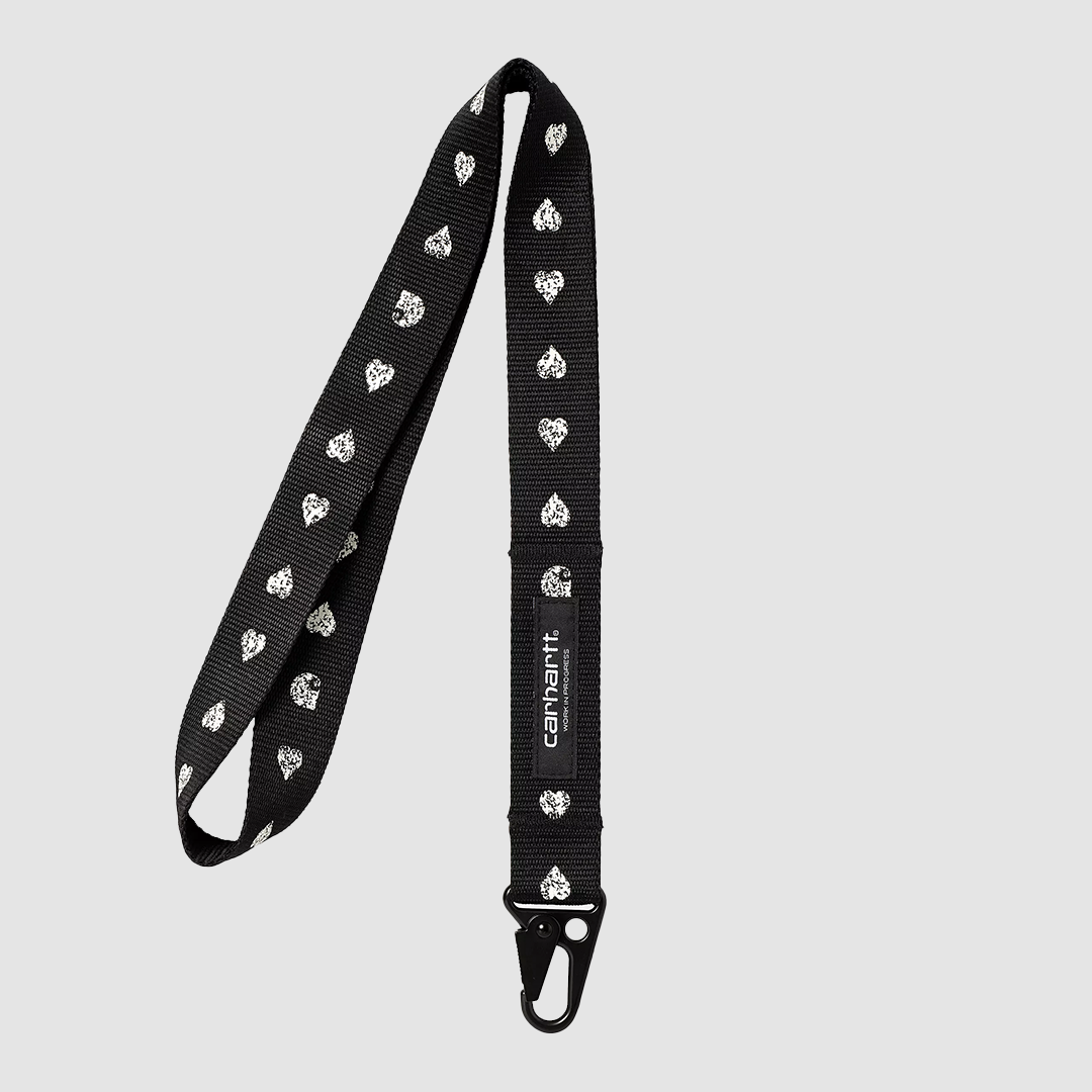 Drewe Keychain Heart C Pinstripe Black / Natural