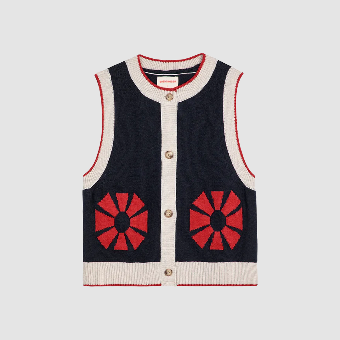 Flower Knitted Vest