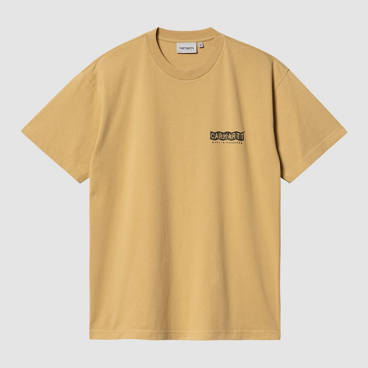 S/S Stamp T-Shirt Bourbon / Black Stone Washed