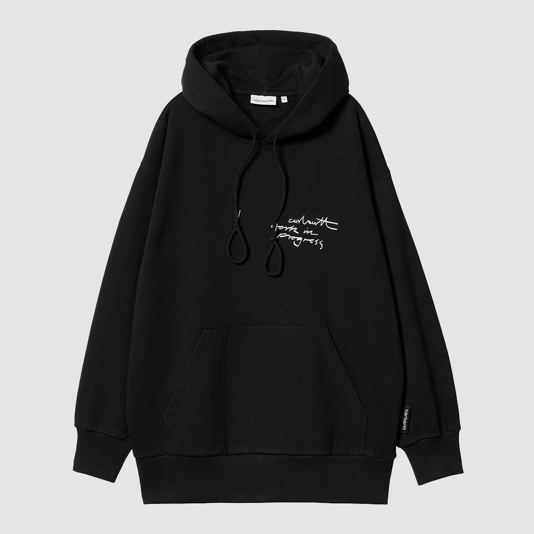 W' Hooded Lips Sweat Black