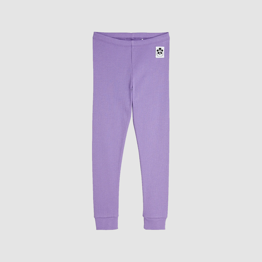 Solid Rib Leggings Purple