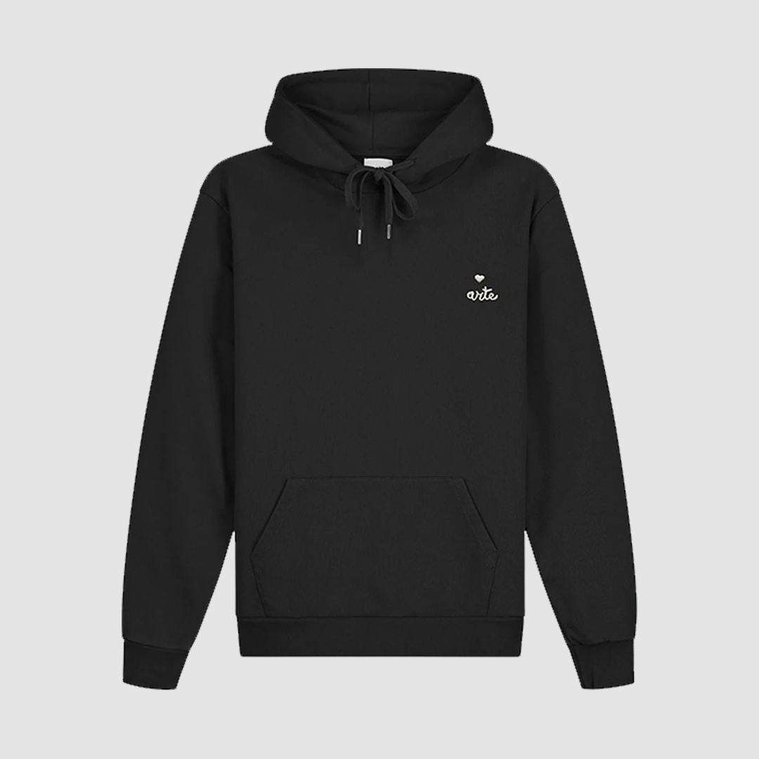Heart Logo Hoodie Black