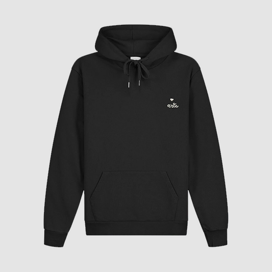 Heart Logo Hoodie Black