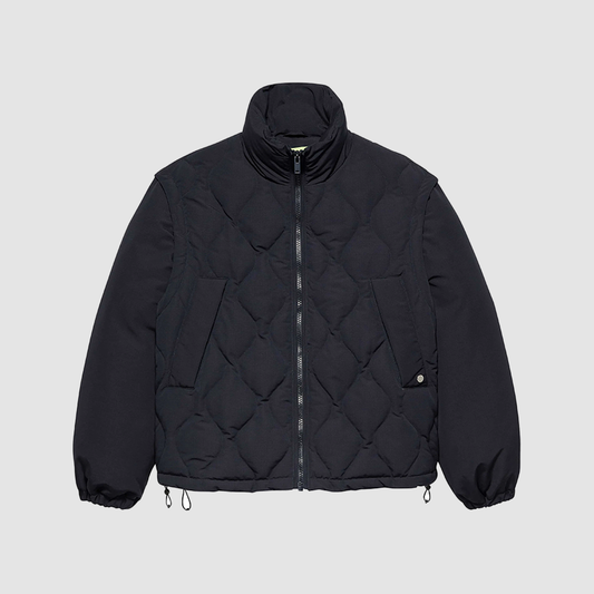 Detachable Sleeves Quilted Jacket