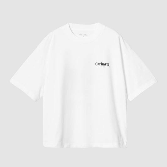 W' S/S Fold Leo T-Shirt White