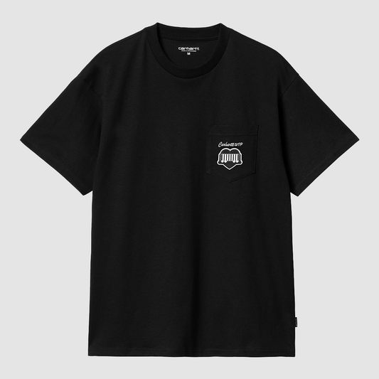S/S Heart Train Pocket T-Shirt Black