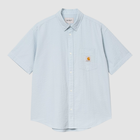 S/S Toland Shirt Stripe Blue Fog