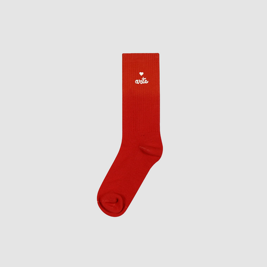 Heart Logo Socks Red
