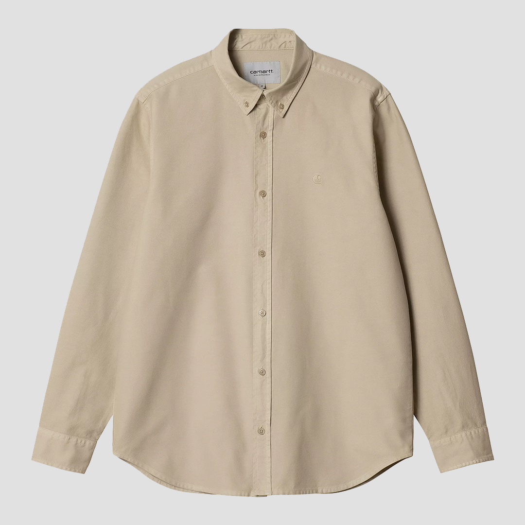 L/S Bolton Shirt Fleur de Sel Garment Dyed