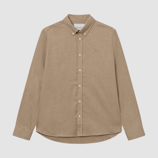 Desert Reg Shirt Dark Sand Melange