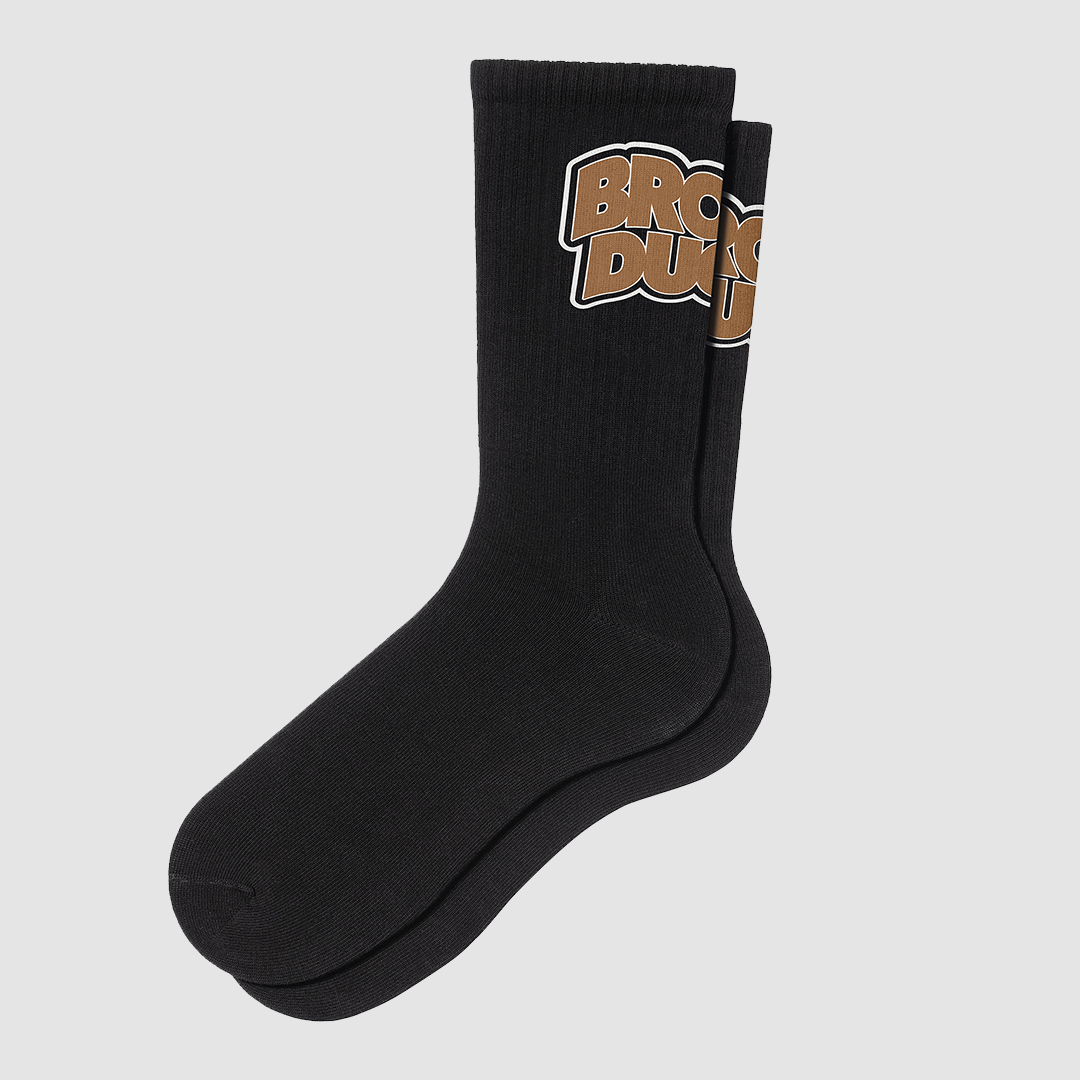 Brown Ducks Socks Black