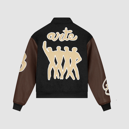 Varsity Jacket Black / Brown