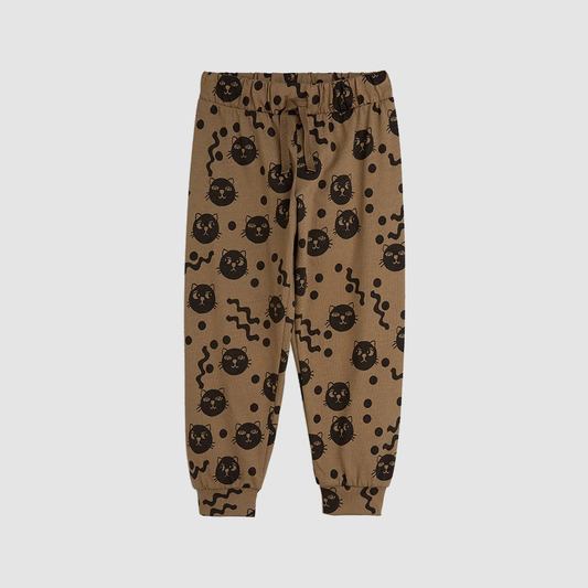 Squiggly Cats Aop Trousers Brown