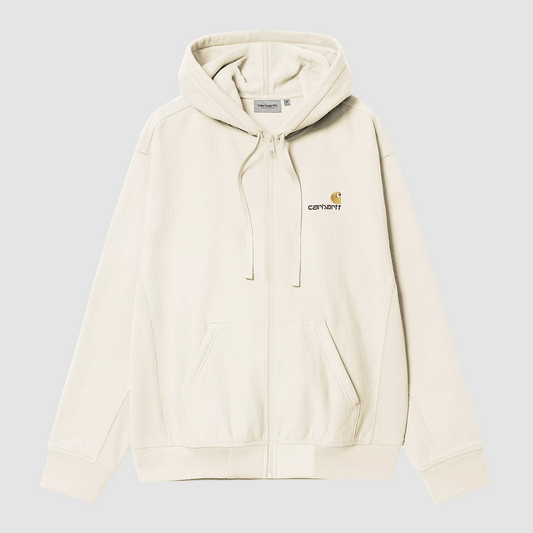 Hooded American Script Jacket Natural