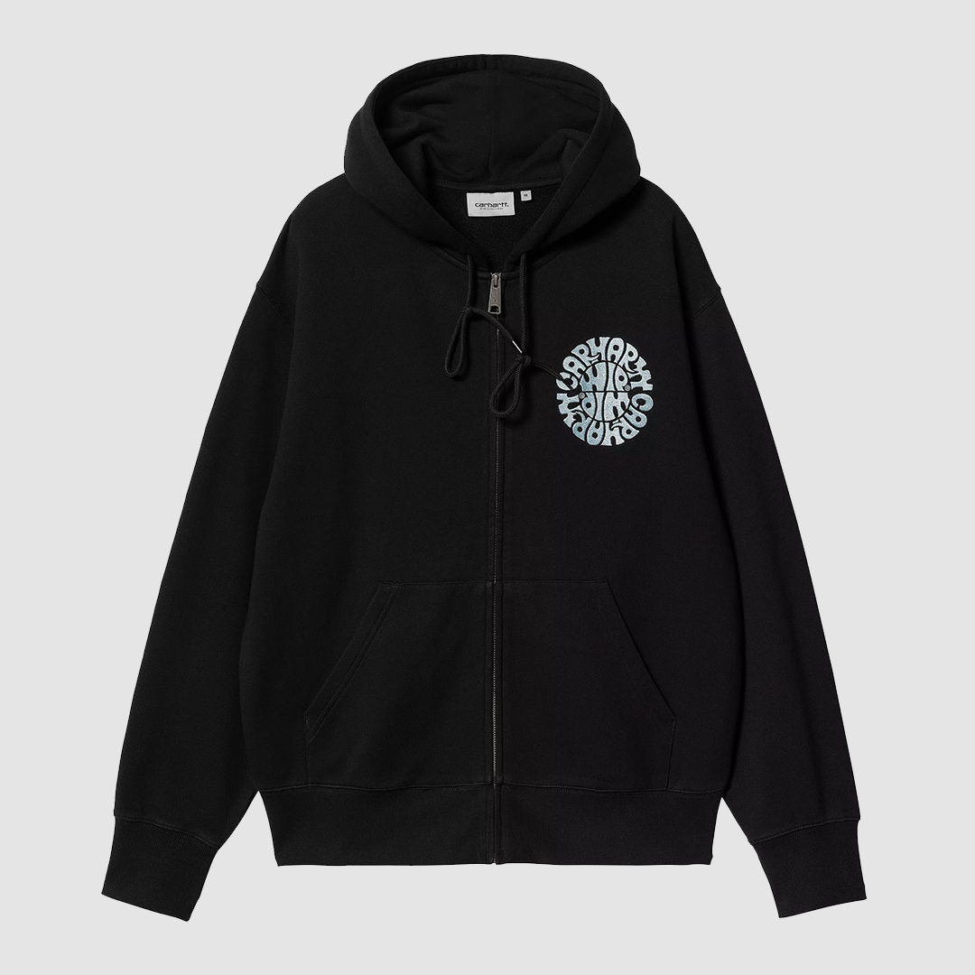 Hooded Jazzy Sweat Jacket Black / Air Sky