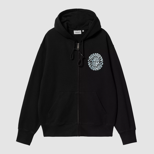 Hooded Jazzy Sweat Jacket Black / Air Sky