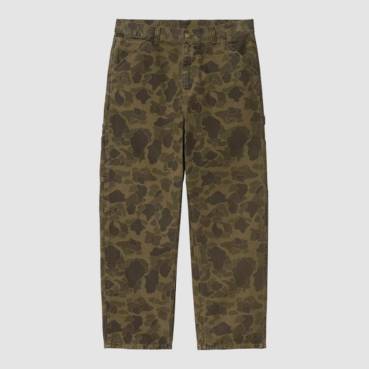 Duck Single Knee Pant Camo Green / Office Green Garment Dyed